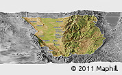 Satellite Panoramic Map of Cache County, desaturated