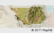 Satellite Panoramic Map of Cache County, lighten