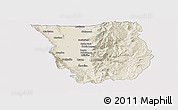 Shaded Relief Panoramic Map of Cache County, cropped outside