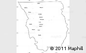 Blank Simple Map of Cache County, cropped outside