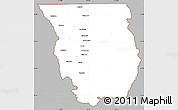 Gray Simple Map of Cache County, cropped outside
