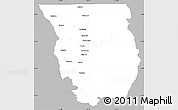Gray Simple Map of Cache County, single color outside