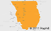 Political Simple Map of Cache County, single color outside, borders and labels