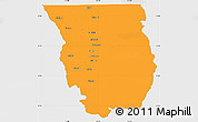 Political Simple Map of Cache County, single color outside