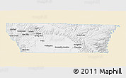 Classic Style 3D Map of Carbon County, single color outside