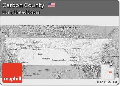 Gray 3D Map of Carbon County