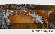 Physical 3D Map of Carbon County, darken