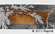 Physical 3D Map of Carbon County, desaturated