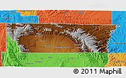 Physical 3D Map of Carbon County, political outside