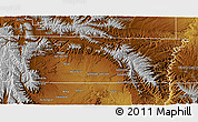 Physical 3D Map of Carbon County