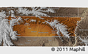 Physical 3D Map of Carbon County, semi-desaturated