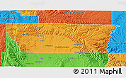 Political 3D Map of Carbon County