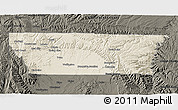 Shaded Relief 3D Map of Carbon County, darken