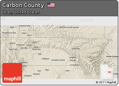 Shaded Relief 3D Map of Carbon County