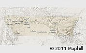 Shaded Relief 3D Map of Carbon County, lighten