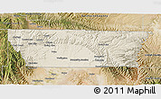 Shaded Relief 3D Map of Carbon County, satellite outside