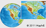 Physical Location Map of Carbon County, within the entire country