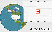 Satellite Location Map of Carbon County, highlighted country