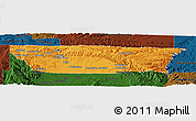 Political Panoramic Map of Carbon County, darken