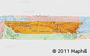 Political Panoramic Map of Carbon County, lighten