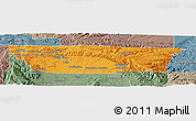 Political Panoramic Map of Carbon County, semi-desaturated