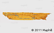Political Panoramic Map of Carbon County, single color outside