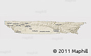 Shaded Relief Panoramic Map of Carbon County, cropped outside