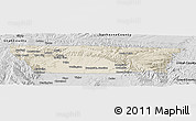 Shaded Relief Panoramic Map of Carbon County, desaturated