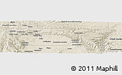 Shaded Relief Panoramic Map of Carbon County