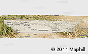 Shaded Relief Panoramic Map of Carbon County, satellite outside