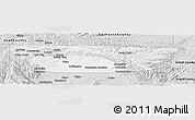 Silver Style Panoramic Map of Carbon County