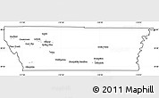 Blank Simple Map of Carbon County, cropped outside