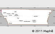 Gray Simple Map of Carbon County, cropped outside