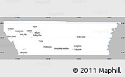 Gray Simple Map of Carbon County, single color outside