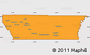 Political Simple Map of Carbon County, cropped outside