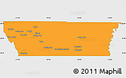 Political Simple Map of Carbon County, single color outside