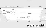 Silver Style Simple Map of Carbon County