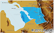Political 3D Map of Davis County, physical outside