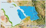 Political 3D Map of Davis County, satellite outside