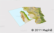 Satellite 3D Map of Davis County, cropped outside