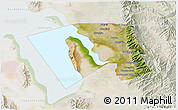 Satellite 3D Map of Davis County, lighten