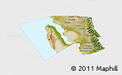 Satellite 3D Map of Davis County, single color outside