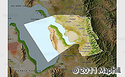 Satellite Map of Davis County, darken