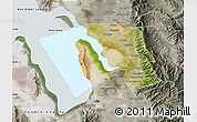 Satellite Map of Davis County, semi-desaturated