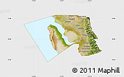Satellite Map of Davis County, single color outside