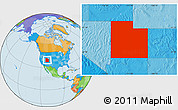Political Location Map of Utah