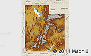 Physical Map of Utah, shaded relief outside
