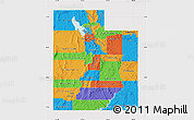 Political Map of Utah, cropped outside
