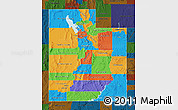 Political Map of Utah, darken