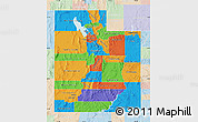 Political Map of Utah, lighten